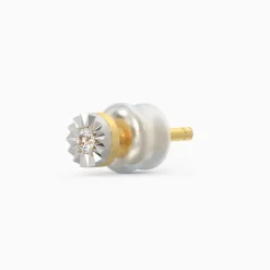 Gold Classic Diamond Stud Earrings