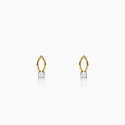 Gold Classic Drip Lab Grown Diamond Studs