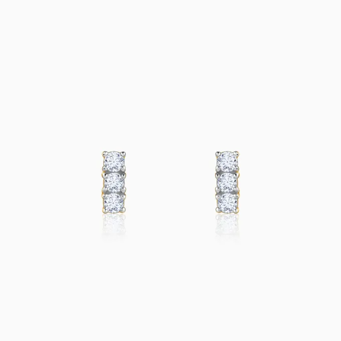 Gold Classic Line Lab Grown Diamond Earrings