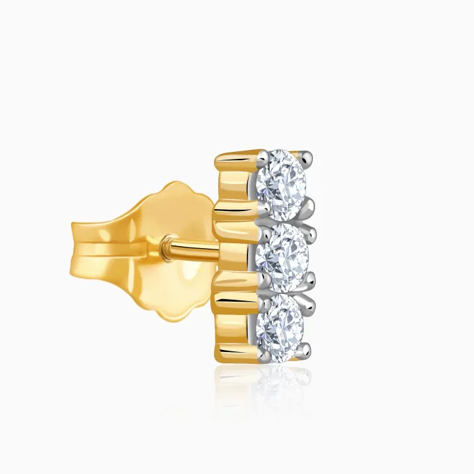 Gold Classic Line Lab Grown Diamond Earrings