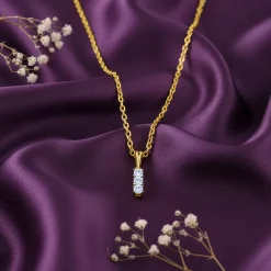 Gold Classic Line Lab Grown Diamond Pendant