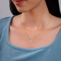 Gold Classic Line Lab Grown Diamond Pendant