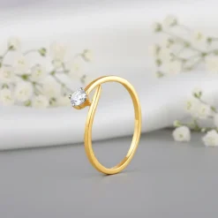 Gold Classic Polaris Lab Grown Diamond Ring