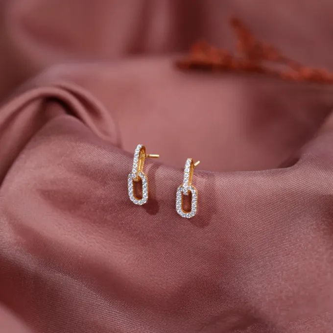 Gold Classic Shine Lab Grown Diamond Earrings