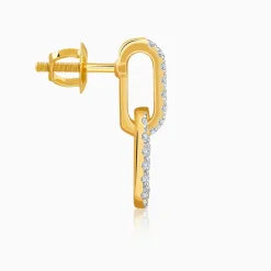 Gold Classic Shine Lab Grown Diamond Earrings