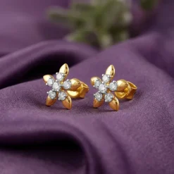 Gold Comet Busters Lab Grown Diamond Earrings