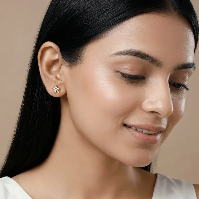Gold Comet Busters Lab Grown Diamond Earrings