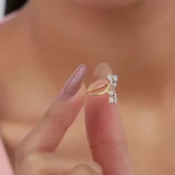 Gold Corolla Lab Grown Diamond Ring