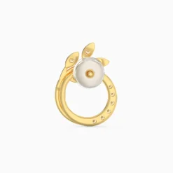 Gold Corsage Diamond Earrings