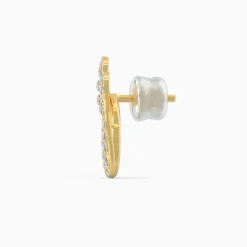 Gold Corsage Diamond Earrings
