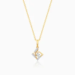 Gold Cradle Diamond Pendant
