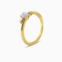 Gold Cross Tie Lab Grown Diamond Ring (Size 12)