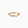 Gold Crossroads Channel Lab Grown Diamond Ring