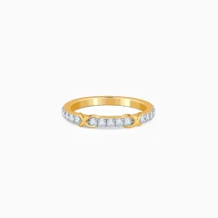 Gold Crossroads Channel Lab Grown Diamond Ring
