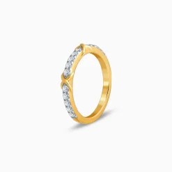 Gold Crossroads Channel Lab Grown Diamond Ring