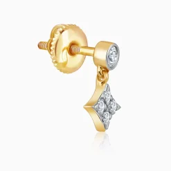 Gold Cubic Glow Diamond Earrings