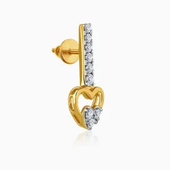 Gold Cupid’s Pick Lab Grown Diamond Earrings