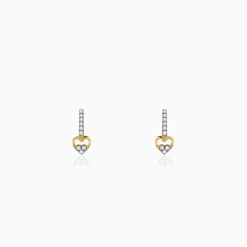 Gold Cupid’s Pick Lab Grown Diamond Earrings