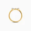 Gold Cute Bow Lab Grown Diamond Ring