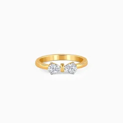 Gold Cute Bow Lab Grown Diamond Ring