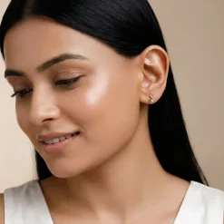 Gold Cute Shine Lab Grown Diamond Earrings