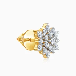 Gold Daisy Delight Diamond Studs