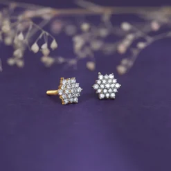 Gold Daisy Delight Diamond Studs