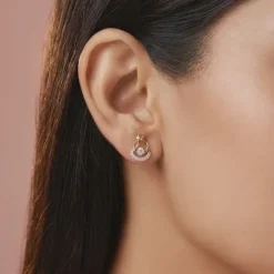 Gold Dancing Grace Lab Grown Diamond Earrings