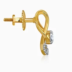 Gold Dancing Grace Lab Grown Diamond Earrings