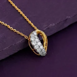 Gold Delphine Lab Grown Diamond Pendant