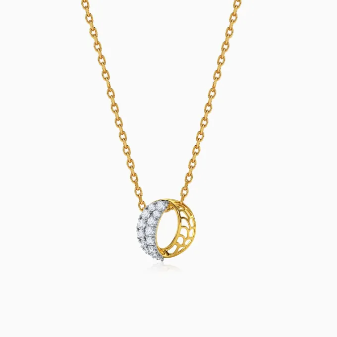 Gold Delphine Lab Grown Diamond Pendant