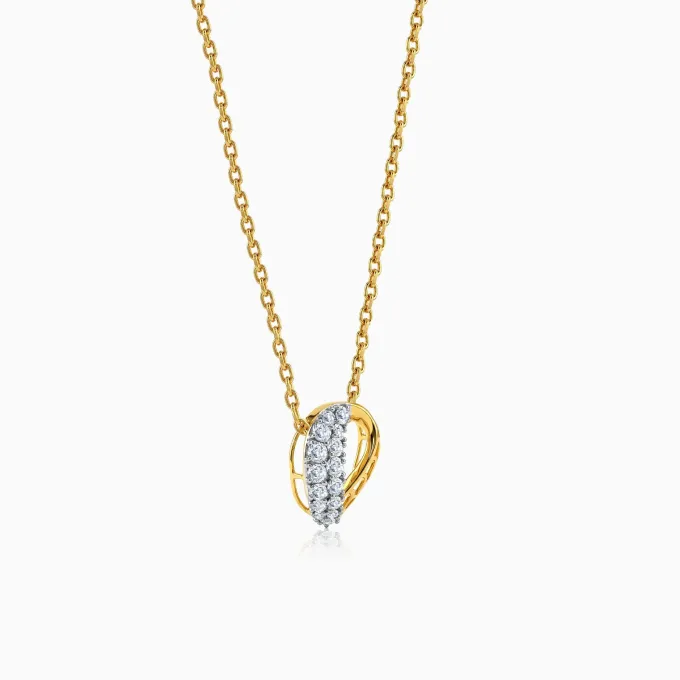 Gold Delphine Lab Grown Diamond Pendant
