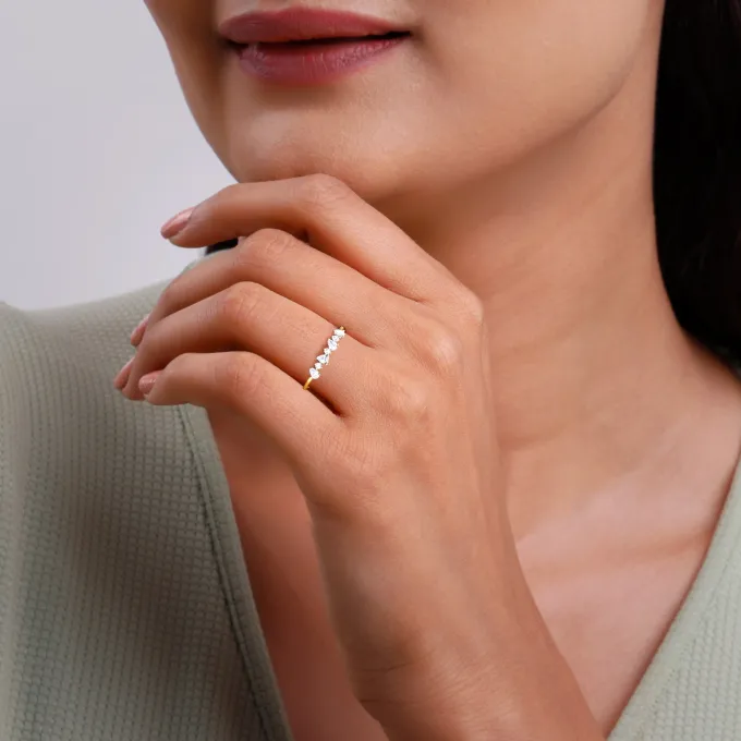 Gold Dew Shine Lab Grown Diamond Ring