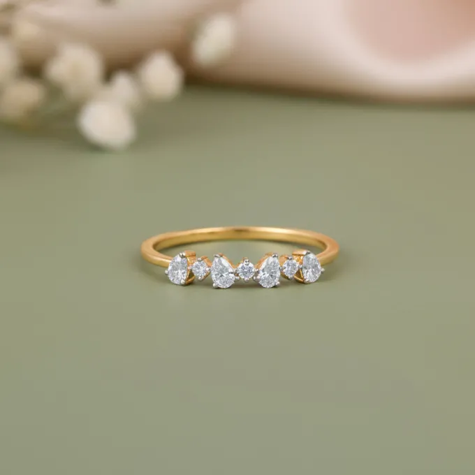 Gold Dew Shine Lab Grown Diamond Ring