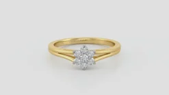 Gold Dewdrop Lab Grown Diamond Ring (Size 12)