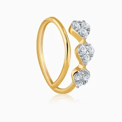 Gold Dewdrop Spark Lab Grown Diamond Earrings