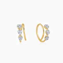 Gold Dewdrop Spark Lab Grown Diamond Earrings