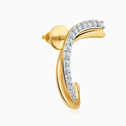 Gold Diana J-hoop Lab Grown Diamond Earrings
