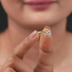 Gold Dil Lab Grown Diamond Ring