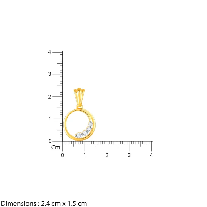 Gold Distant Melody Diamond Pendant