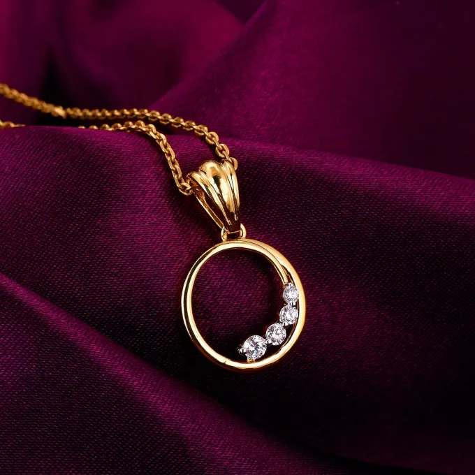 Gold Distant Melody Diamond Pendant