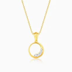 Gold Distant Melody Diamond Pendant