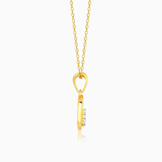 Gold Distant Melody Diamond Pendant
