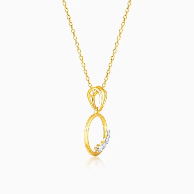 Gold Distant Melody Diamond Pendant