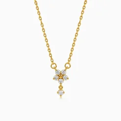 Gold Divine Blossom Lab Grown Diamond Necklace
