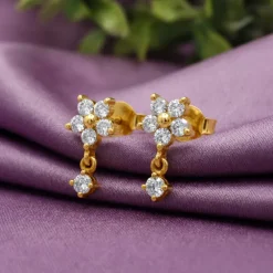 Gold Divine Blossom Lab Grown Diamond Earrings