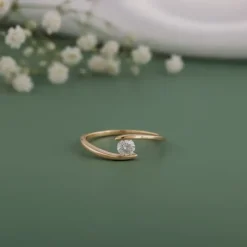 Gold Echo Lab Grown Diamond Ring