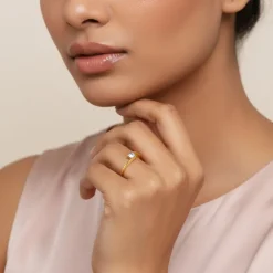 Gold Echo Lab Grown Diamond Ring
