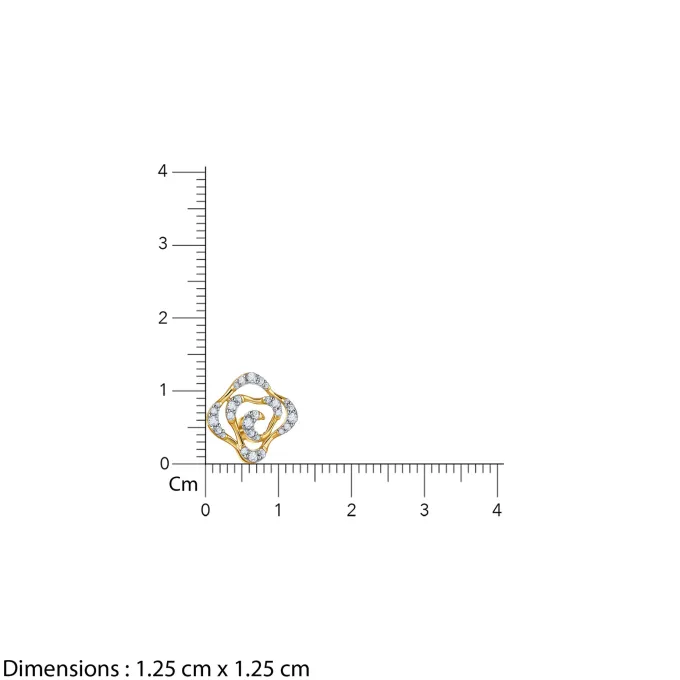 Gold Elan Clover Lab Grown Diamond Earrings