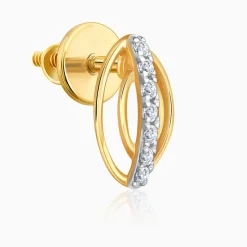 Gold Ellipse Glow Lab Grown Diamond Earrings
